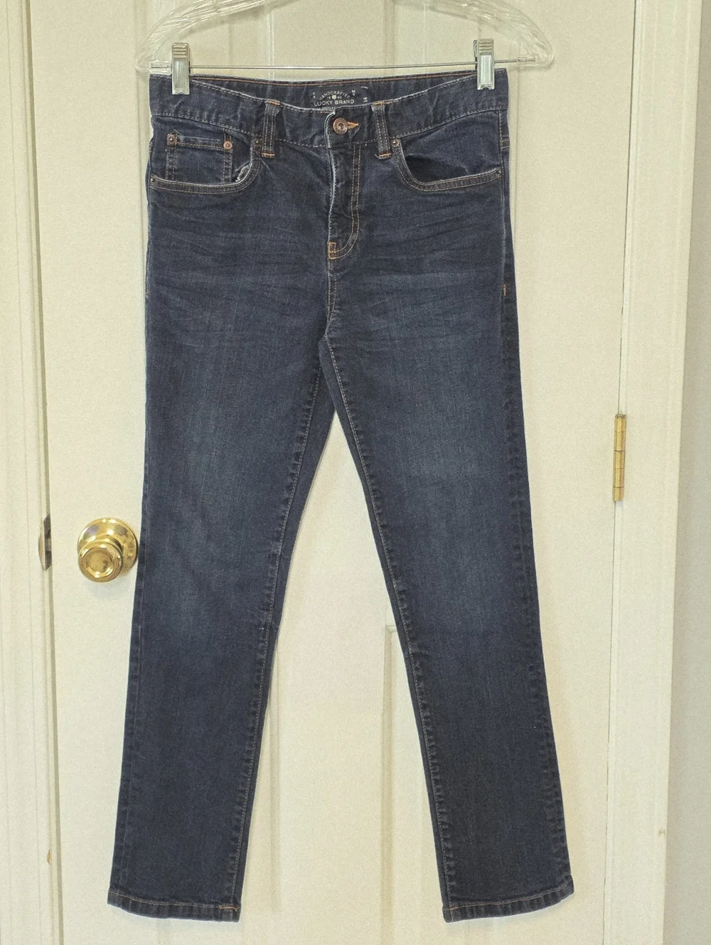 Lucky Brand Kids Authentic Skinny Jeans in Dark Blue Denim Size 14 Adjustible